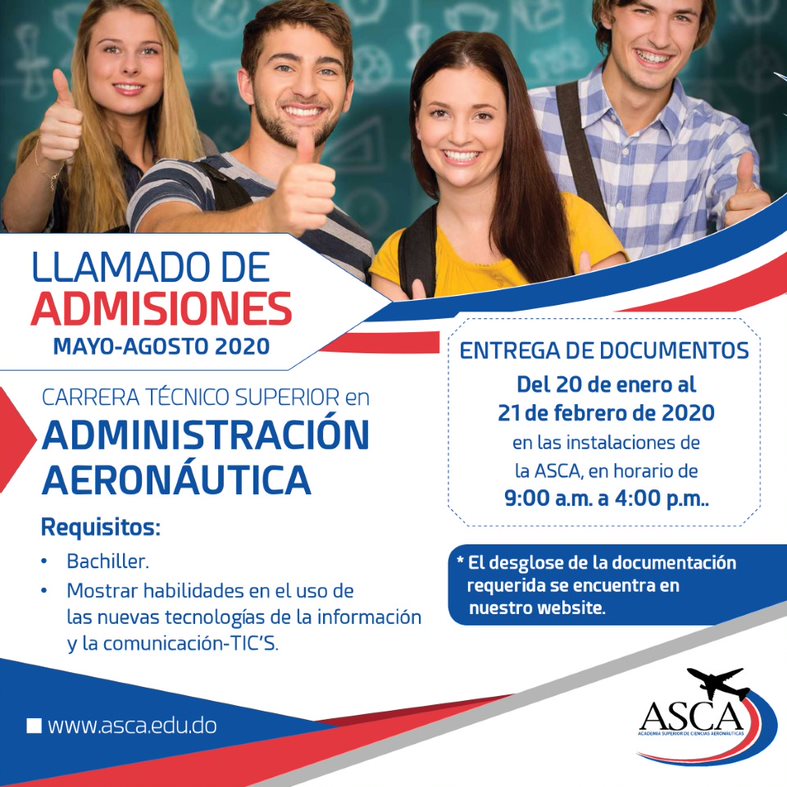 Llamado admisiones mayo agosto 2020
